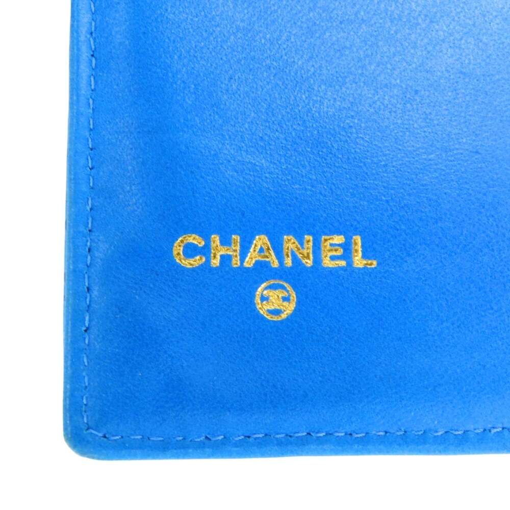 CHANEL Blue Caviar Leather Logo Wallet - Picture 9 of 16